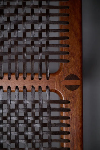 Wood and Leather Bench - Cadre Bench