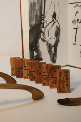 Small Olive Wood Domino Set - Jouissance Domino