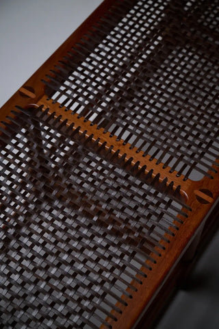 Wood and Leather Bench - Cadre Bench