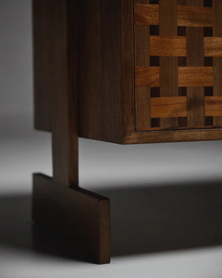 Grid Chest - Wooden weave hand crafted Chest
